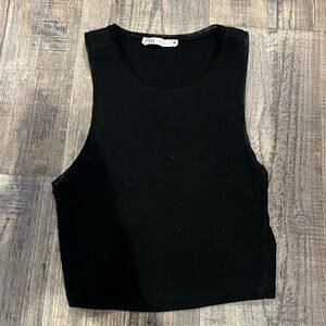 Zara Black Sleeveless Women's Top